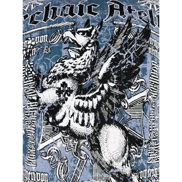 Archaic by Affliction Men's T-Shirt Base Biker MMA Y2K - Picture 8 of 9